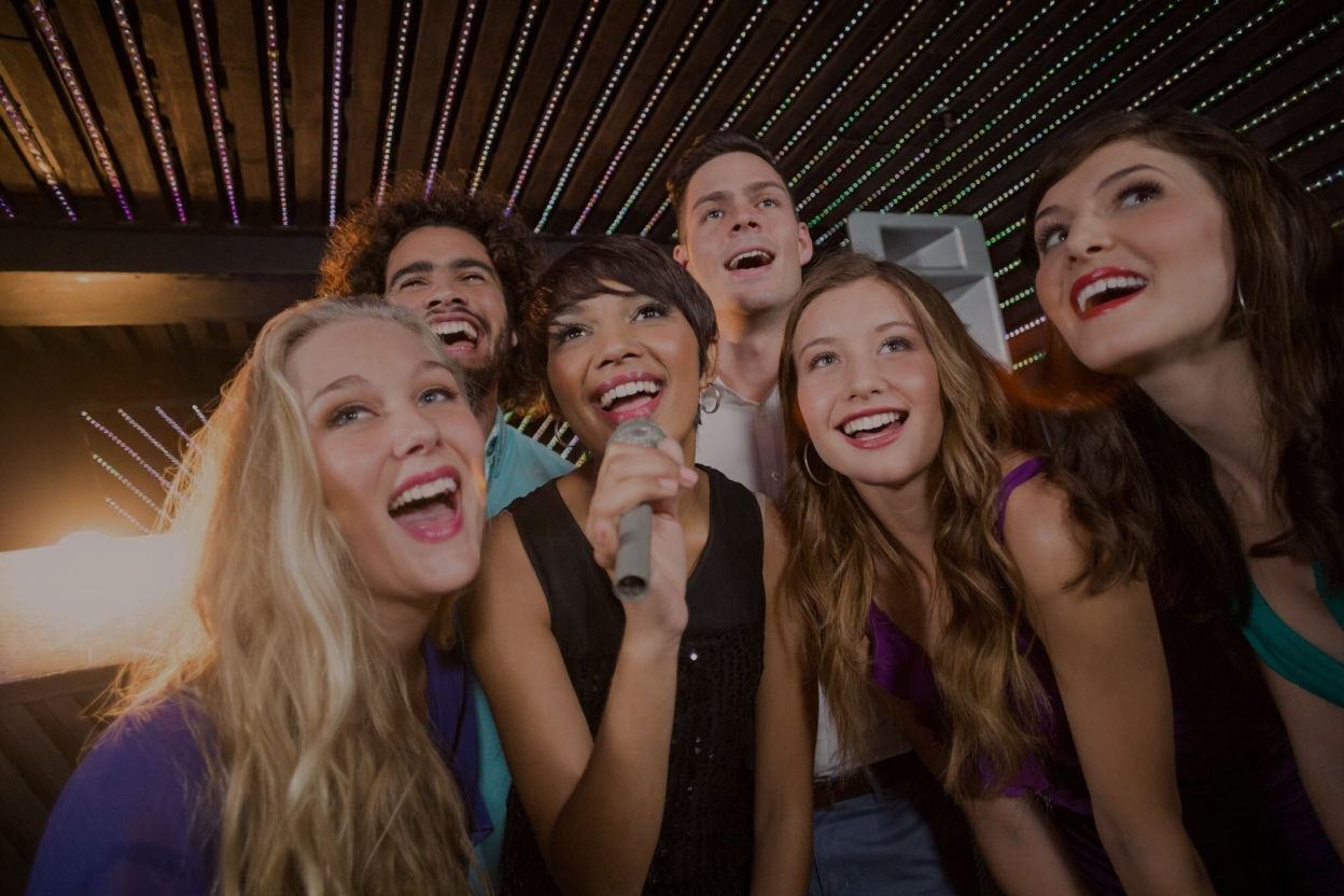 group friends singing song together bar 107420 62826 1 1